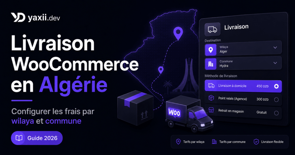 Livraison WooCommerce  Algérie : configurer les frais par wilaya et commune