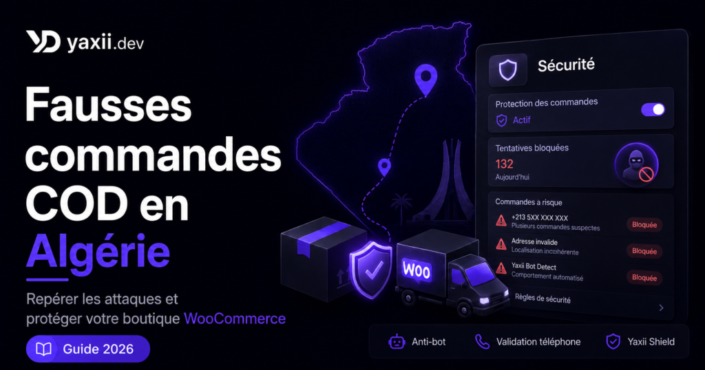 Fausses commandes COD en Algérie : 8 attaques réelles et 7 couches pour protéger WooCommerce